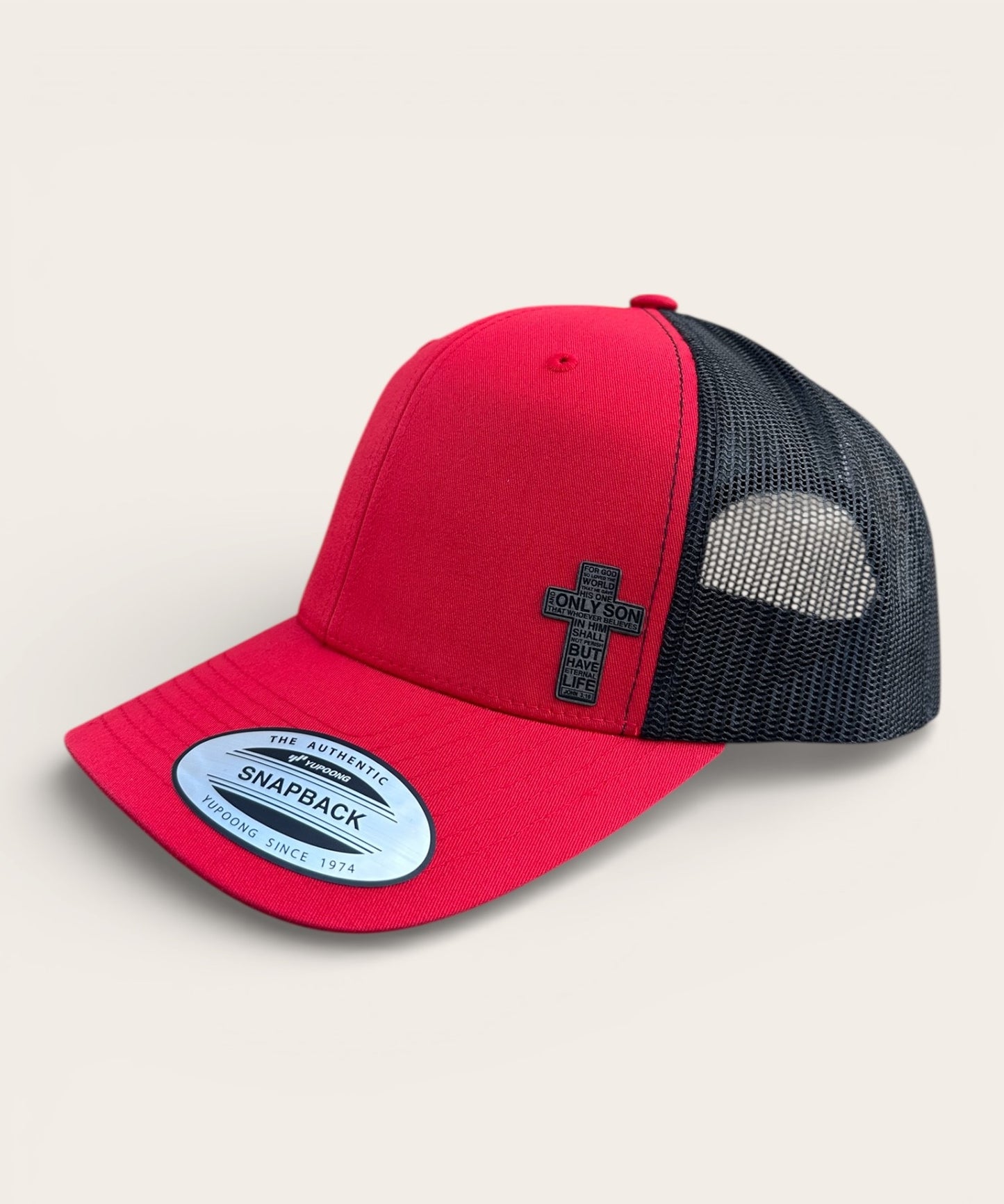 Richardson 112 Hat with Cross-John 3:16 Design