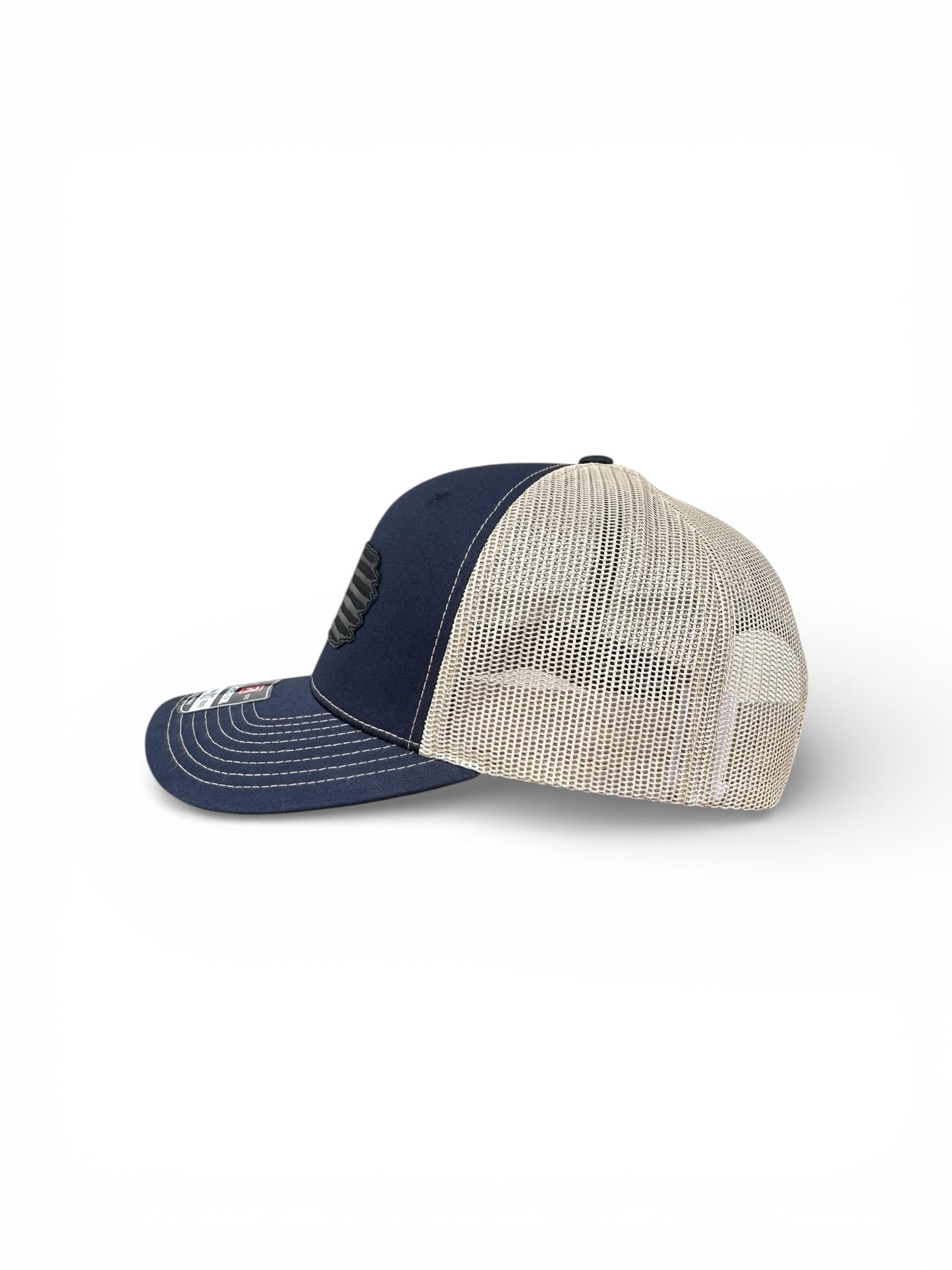 Richardson 112 hat with black leather American flag design, high quality caps American style