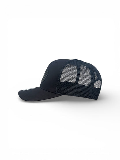 Richardson 112 hat with black leather American flag design, high quality caps American style
