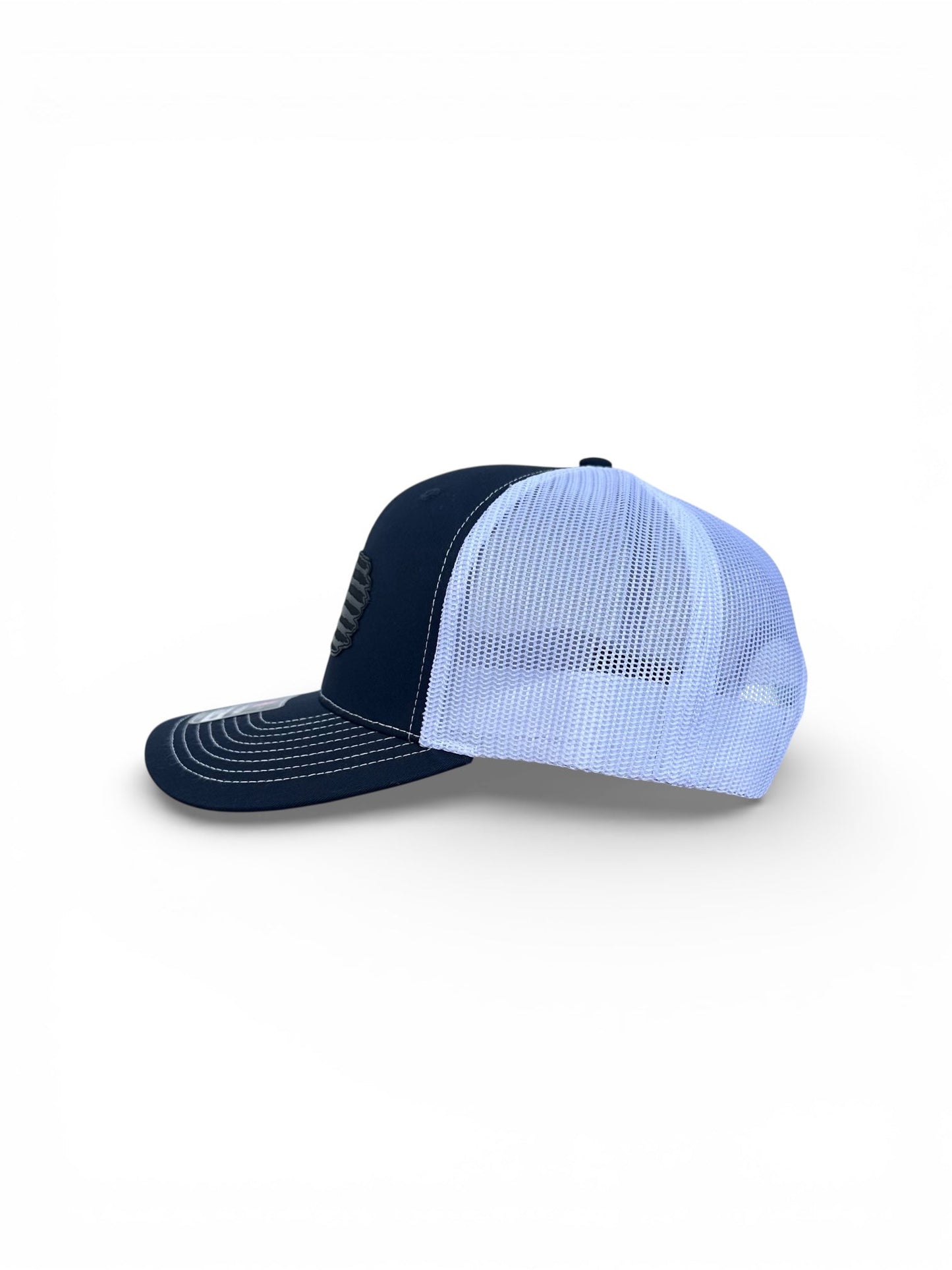 Richardson 112 hat with black leather American flag design, high quality caps American style