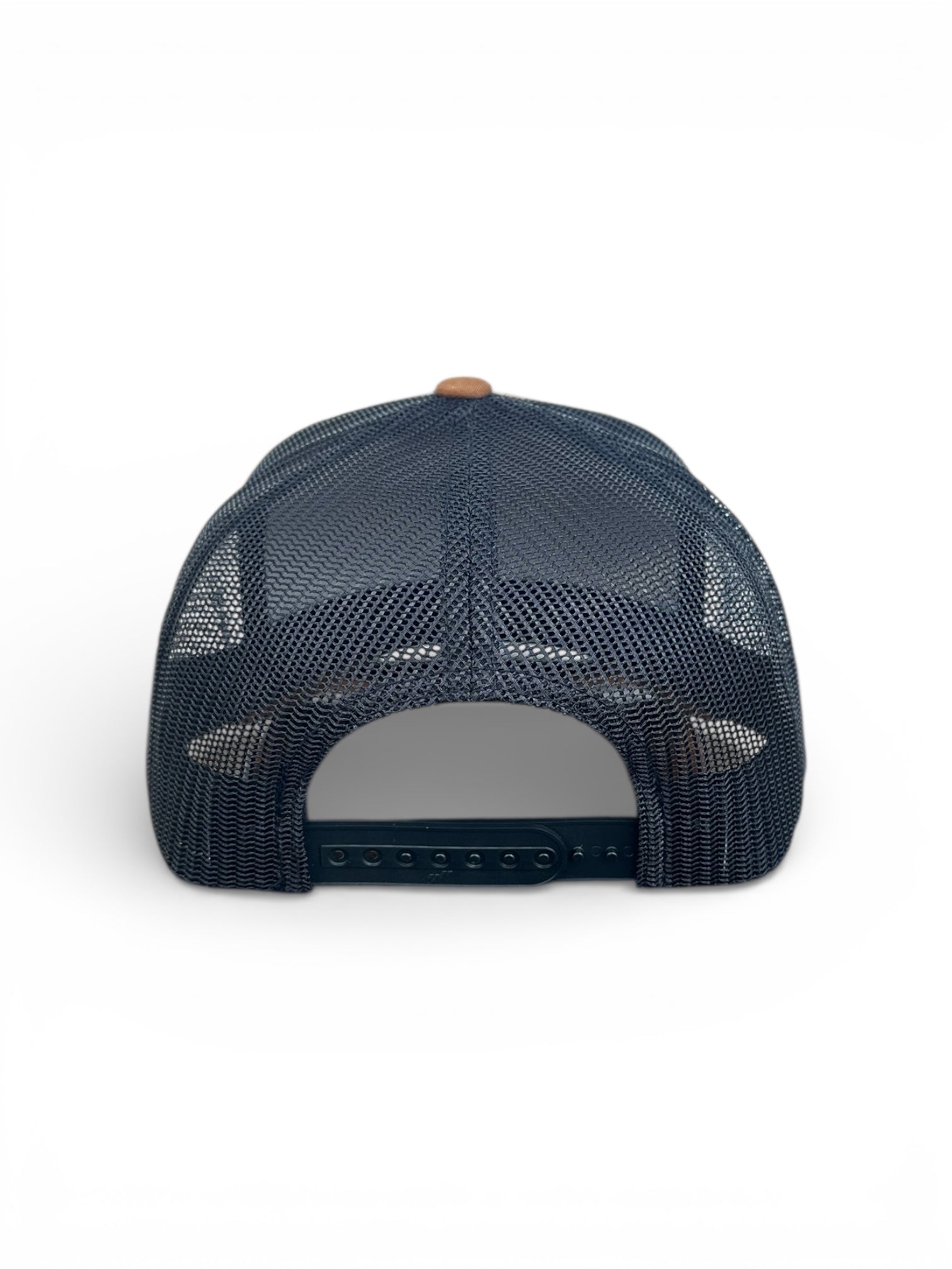 High quality snapback hat with bison leather patch, American style cap with premium leather detail