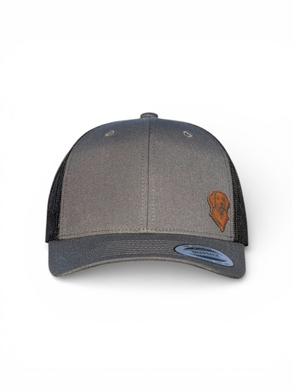 Retro Trucker Cap with Golden Retriever Design qorgeous