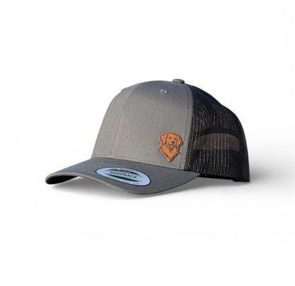 Retro Trucker Cap - Golden Retriever Patch qorgeous