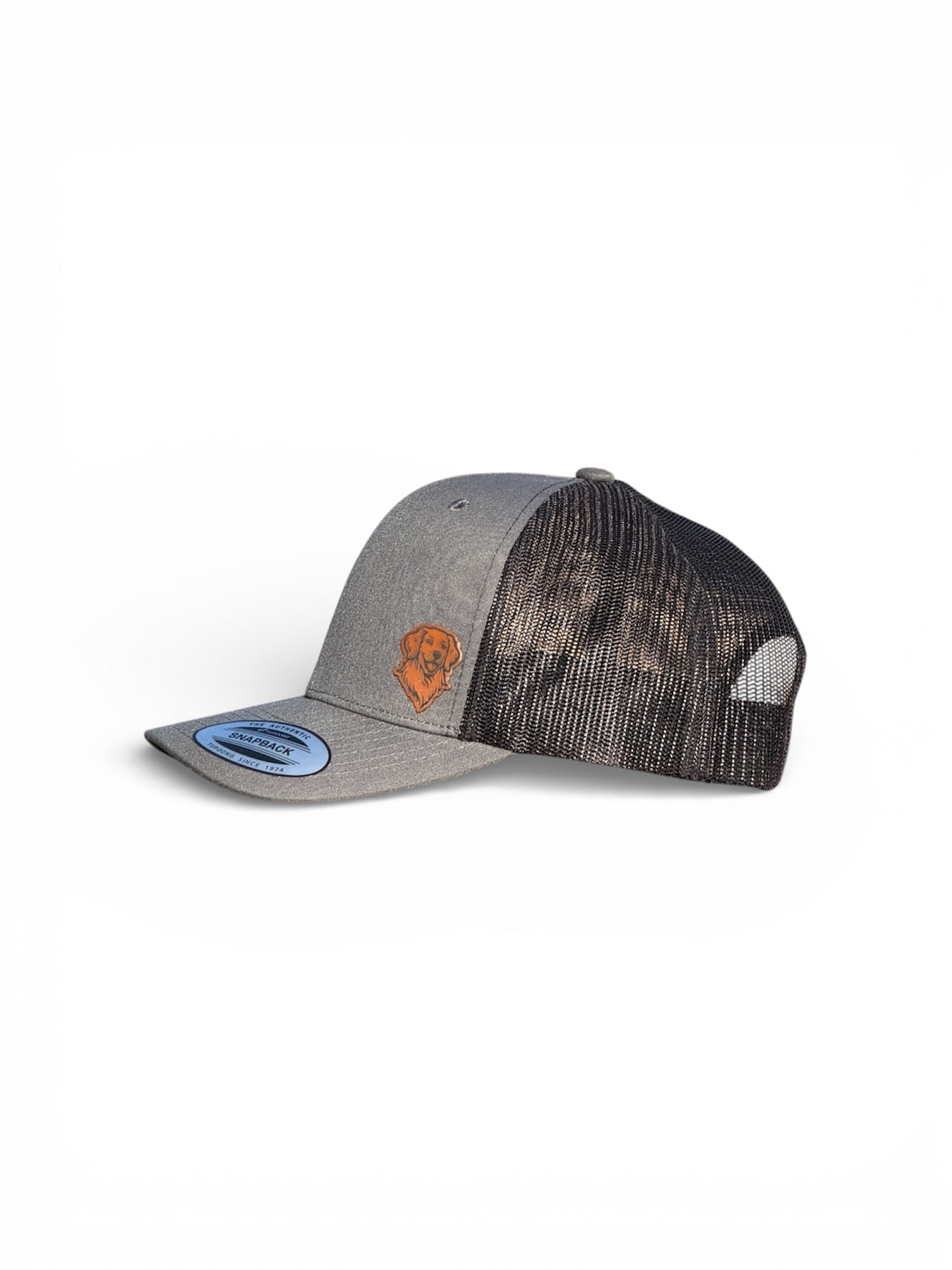 Retro Trucker Cap with Golden Retriever Design qorgeous