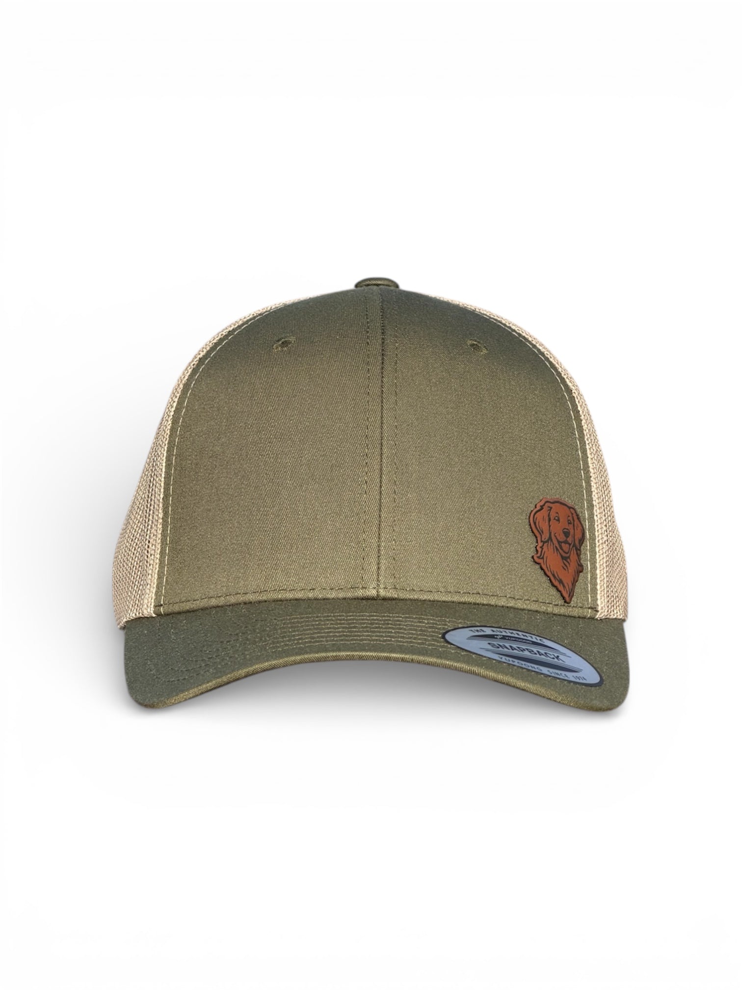 Retro Trucker Cap with Golden Retriever Design qorgeous