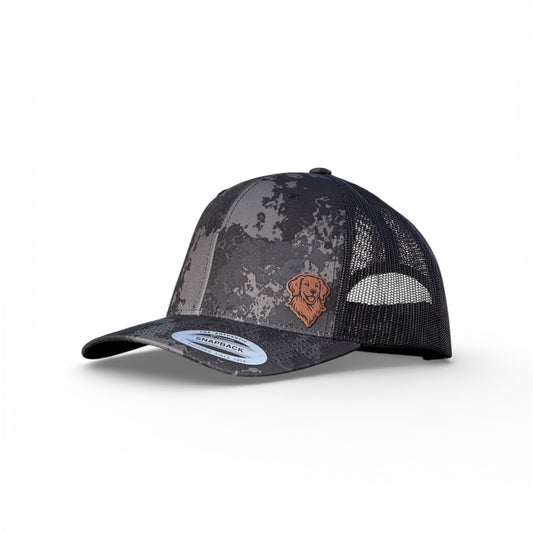 Retro Trucker Cap - Golden Retriever Patch qorgeous