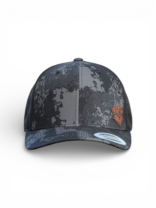 Retro Trucker Cap with Golden Retriever Design qorgeous