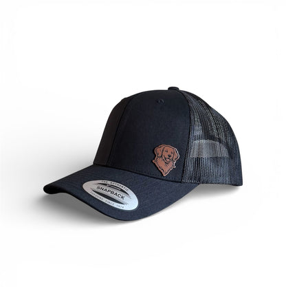 Retro Trucker Cap - Golden Retriever Patch qorgeous