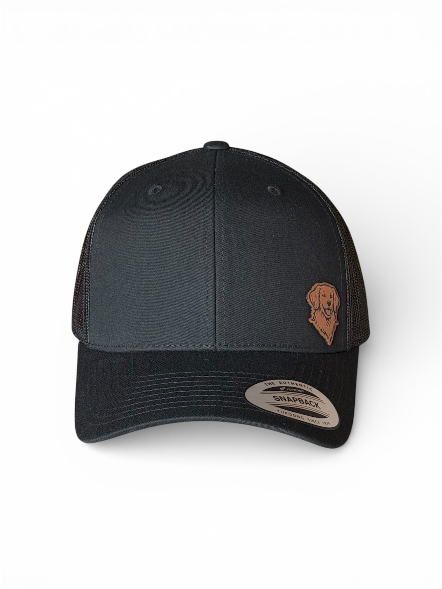 Retro Trucker Cap - Golden Retriever Patch qorgeous