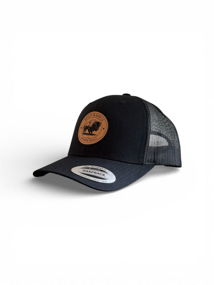 Snapback High Quality Hat with Bison Leather Patch | American Style Cap qorgeous
