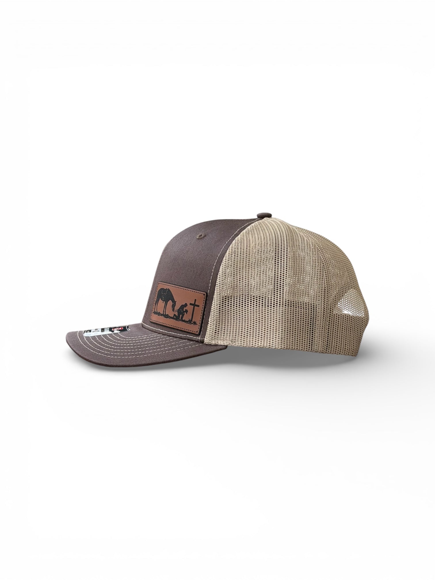 Richardson 112 Trucker Hat – Praying Cowboy Leather Patch qorgeous