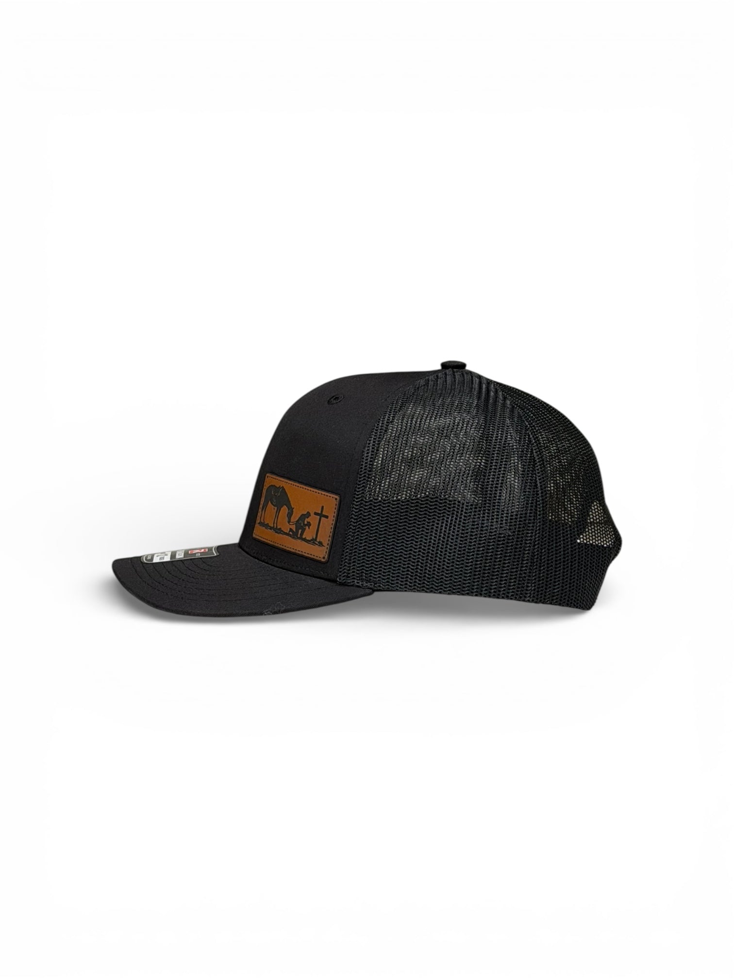 Richardson 112 Trucker Hat – Praying Cowboy Leather Patch qorgeous